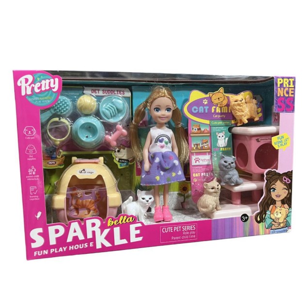 Set za igru lutka BELLA SA MACAMA